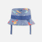 Recycled Polyester Beach Hat Blue Marine Animal Print