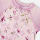One-Piece Swimsuit Purple Flower Print