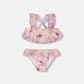 Two-Piece Swimsuit Purple Flower Print