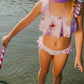 Two-Piece Swimsuit Purple Flower Print