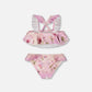 Two-Piece Swimsuit Purple Flower Print
