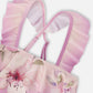 Two-Piece Swimsuit Purple Flower Print