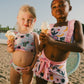 Beach Skirt Cover-Up Pink Printed Fruits