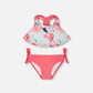 Two-Piece Swimsuit Blue Flamingo Print