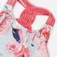 Two-Piece Swimsuit Blue Flamingo Print
