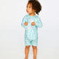 Beach Hat Blue Seahorse Print