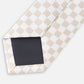 Neck Tie White And Sand Check