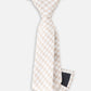 Neck Tie White And Sand Check