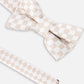 Bow Tie White And Sand Check