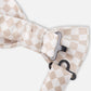 Bow Tie White And Sand Check