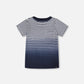 Organic Cotton Short Sleeve T-Shirt Blue Gradient Stripes