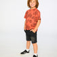 Organic Cotton Jersey T-Shirt Orange Printed Trucks