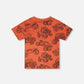 Organic Cotton Jersey T-Shirt Orange Printed Trucks