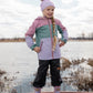 Stretch Jersey Hat Purple With Pompom