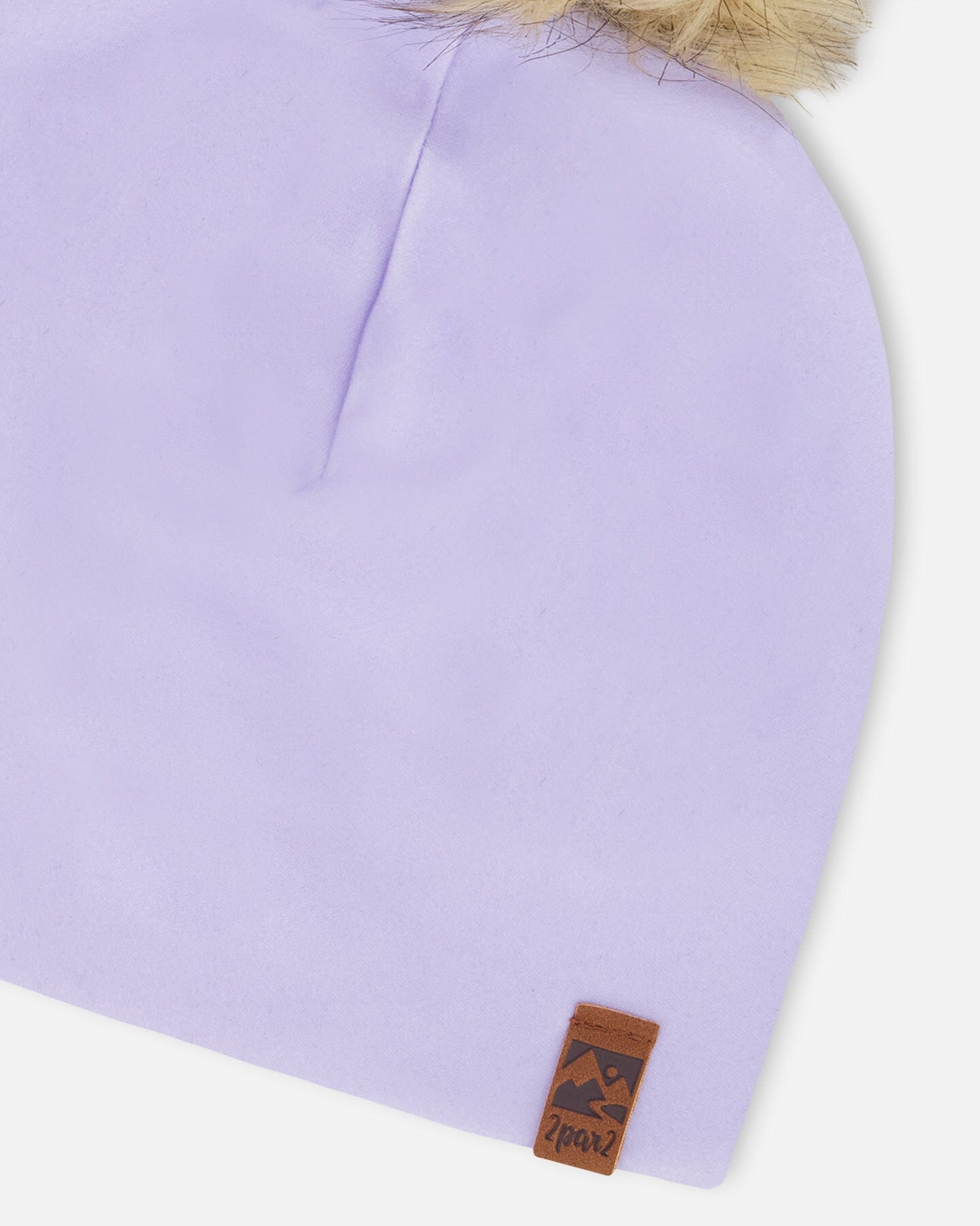 Stretch Jersey Hat Purple With Pompom