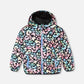 Quilted Mid-Season Jacket Black Animal Print