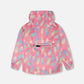 Packable Windbreaker In Polyester Pink Lollipop Print