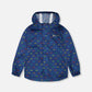 Packable Windbreaker In Polyester Blue Car Print