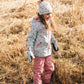 Two-Piece Mid-Season Outerwear Set Blue Mini Flower Print