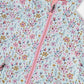 Two-Piece Mid-Season Outerwear Set Blue Mini Flower Print