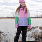 3-In-1 Two-Piece Mid-Season Outerwear Set Pink Colorblock