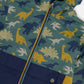 Two-Piece Mid-Season Outerwear Set Green Dinosaur Print