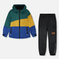 Two-Piece Mid-Season Outerwear Set Green, Yellow And Blue