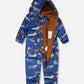 Baby Mid-Season One-Piece Outerwear With Hat Blue Dog Print