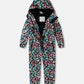 Kids Mid-Season One-Piece Outerwear Black Animal Print