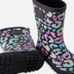 Rain Boots In Natural Rubber Black Animal Print