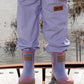 Short Rain Boots In Natural Rubber Lavender