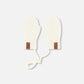 Baby Knit Mittens With Cord Off White