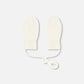 Baby Knit Mittens With Cord Off White