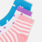 Socks (3 Pairs) Striped Pink