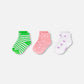 Socks (3 Pairs) Striped Green