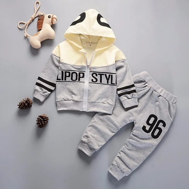 Neuer Frühling Herbst Baby Freizeit Trainingsanzug Kinder Jungen Mädchen Hoodies Hosen 2tlg/Sets Kinder Baumwollkleidung Säugling Mode Sportbekleidung