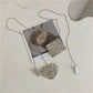 YANGLIUJIA Metal Heart Chain Brooch Personality Fashion Tassel Lovers Suit Accessories Christmas Gift