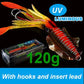 SUNMILE Angel-Gummiköder Tintenfisch 20g/60g/80g/100g/120g/150g Leuchtend/UV-Tintenfisch-Jig Angelköder für Meeresangeln Wobbler Köder