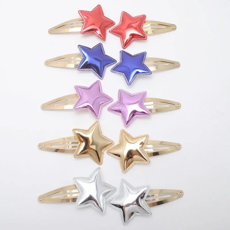 10 Stück/Los Kleine Mädchen-Haarspangen Glitzernde Herzchen Geburtstagsgeschenk Baby Mädchen Haar-Accessoires Kinder Haarspange für Kinder