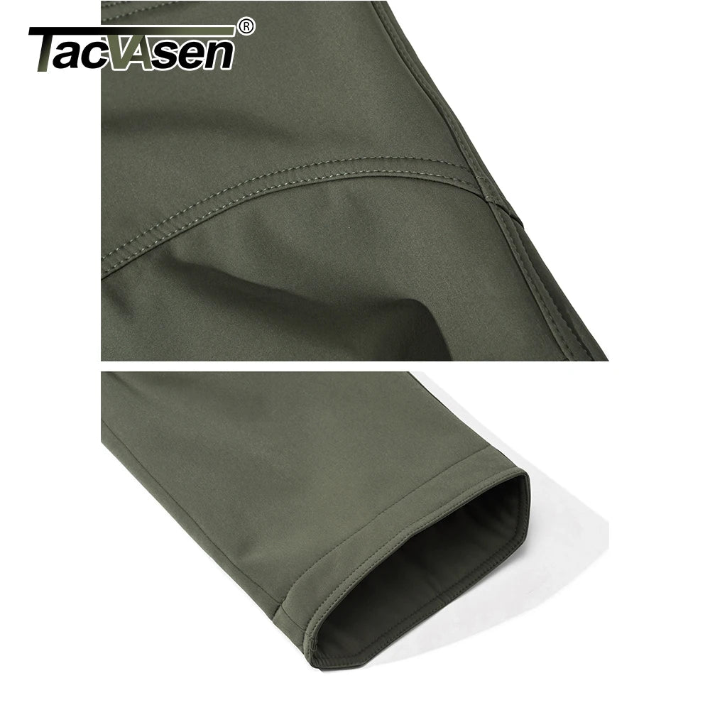 TACVASEN IX9 Winter Softshell Thermo Wanderhose Arbeitshose Herren Fleece Cargohose Wasserdicht Warm Outdoor Männer Hose
