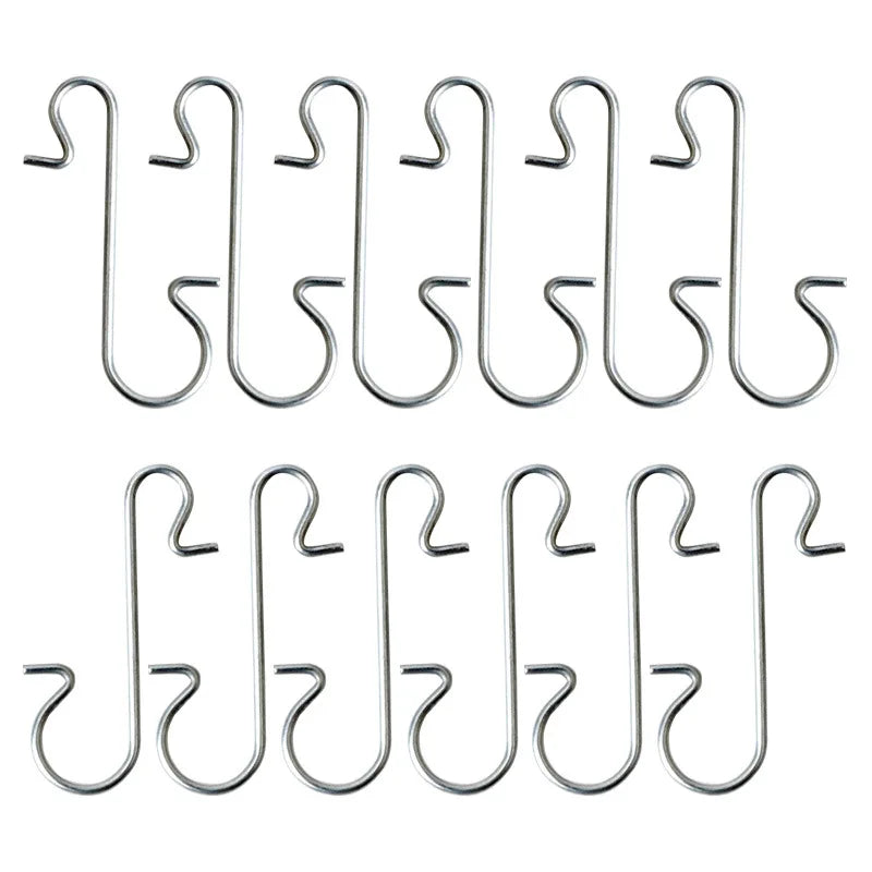 50 Stück Weihnachtskugel-Haken aus Metall, S-förmig, Weihnachtsbaumkugel-Anhänger, Hängedekoration für Zuhause, Weihnachten, Neujahr