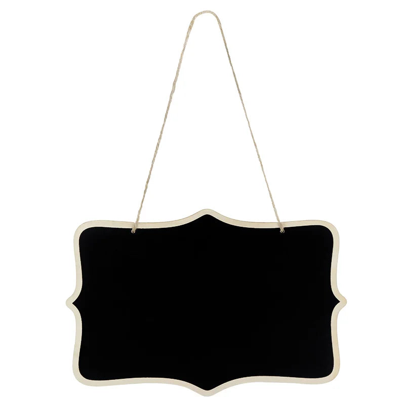 1Pc Mini Wooden Blackboard Chalkboard Single Sided DIY Message Board Home Door Wall Hanging Christmas Wedding Party Wood Plaque