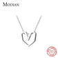 Modian Roségold Farbe Geometrische Herz Halskette Anhänger Sexy 100% 925 Sterling Silber Anhänger für Frauen Party Schmuck Geschenk