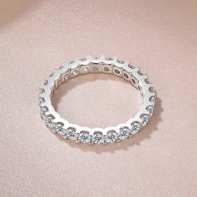 So-Bling S925 Sterling Silber Ringe für Damen Eleganter feiner Zirkonia-Ring Brauthochzeit Verlobungsring Damen Trendiger Schmuck