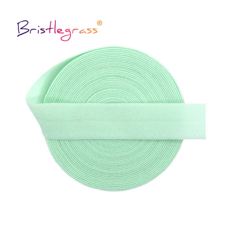 BRISTLEGRASS 2 5 10 Yard 5/8" 15mm Einfarbig Matt Nicht Glänzend Falzgummi FOE Spandex Band Stirnband Unterwäsche Kleid Nähen Borte