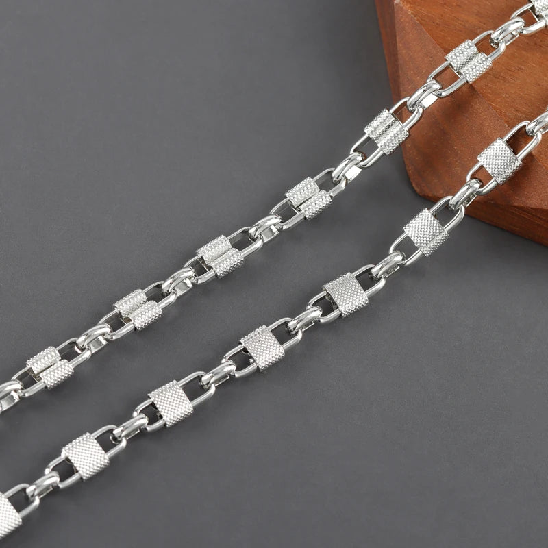 YEGUI C257, DIY-Kette, 18 Karat vergoldet, Kupfer, rhodiniert, Anhänger, Schmuckzubehör, Schmuckherstellung, DIY-Armbandkette, 1m/Los