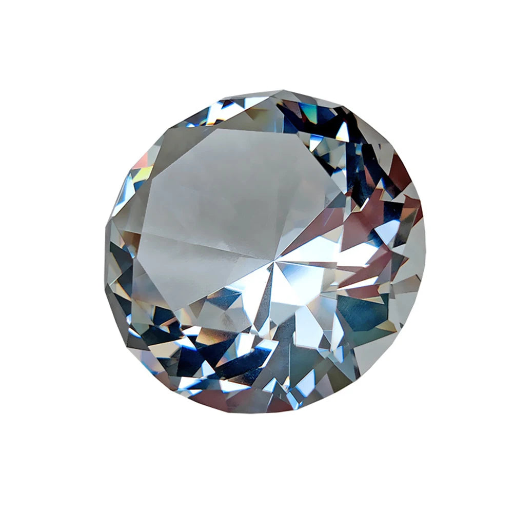 30mm Klarer Kristall Diamantform Briefbeschwerer Edelstein Display Hochzeit Weihnachtsgeschenk Ornament