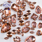 Glitter Mixed Shape Glass Rhinestones For Clothes Pink Flatback Craft Gems Crystal Sew On Rhinestone With Claw 50PCS/PACK S048