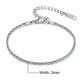 Vnox Basic 2/3/4/5mm Stainless Steel Twisted Rope Chain Bracelets for Men Women,Wrist Christmas Gifts Jewelry,Length Adjustable