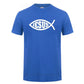 Jesus Fisch Christus bedrucktes T-Shirt für Männer und Frauen, christlicher Jesus-Glaube, inspirierende Mode-Marken-T-Shirts, T-Shirt Herren Kleidung